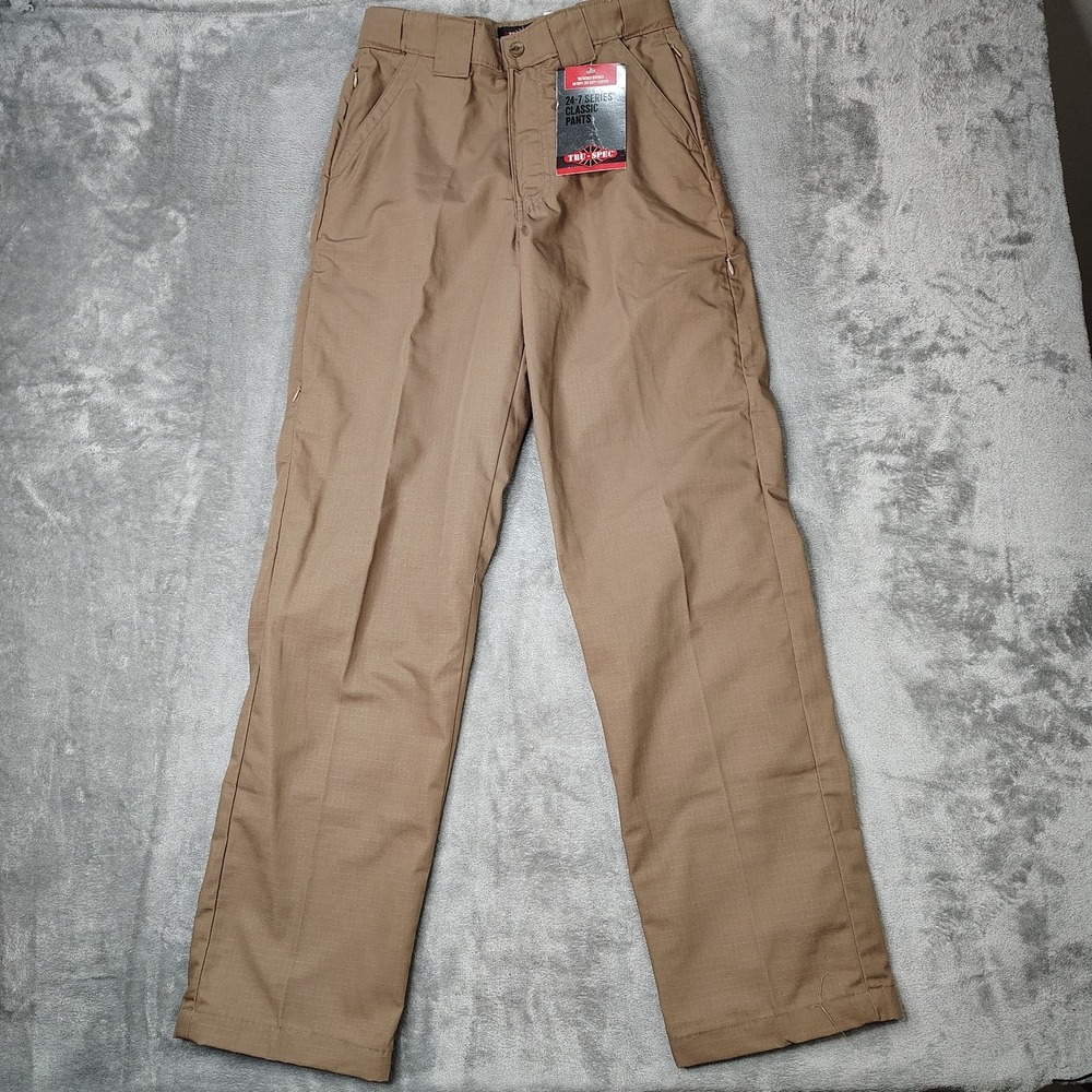 TRU-SPEC Pants‎ Mens 28x32 Brown 24-7 Series Classic Pants Tactical Ripstop